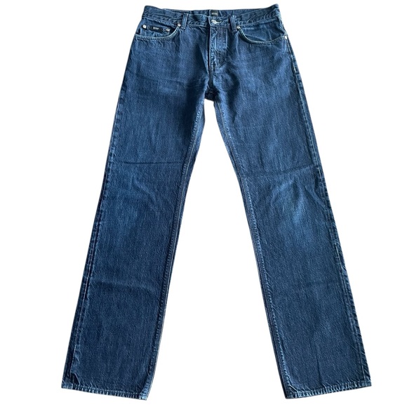 Hugo Boss Men Jeans Fits 32X33 Blue Maine Regular Fit Straight Leg - Picture 1 of 11
